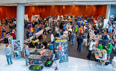 event goers checking out exhibitors